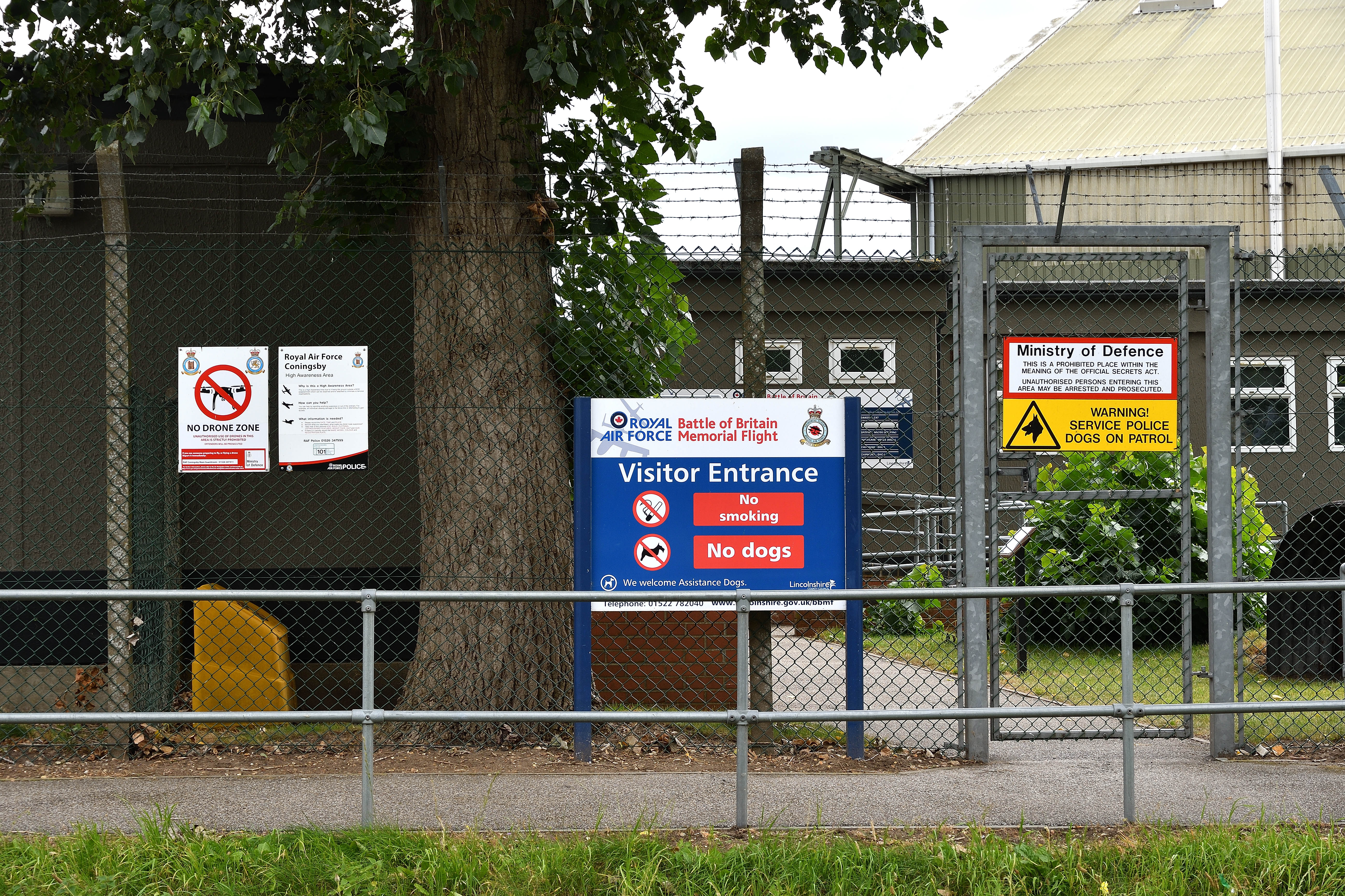 The genuine BBMF Visitor Centre entrance on Dogdyke Road