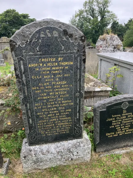 Thomson family gravestone