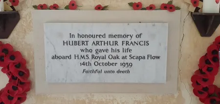 Hubert Arthur Francis plaque