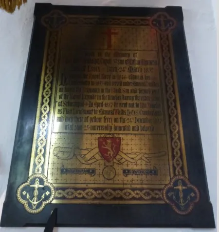 Brass plaque