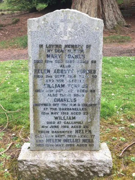Granite family gravestone