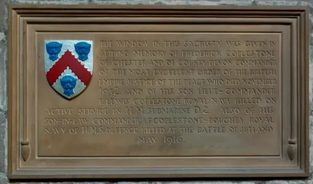 The accompanying memorial tablet