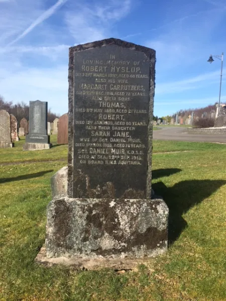 Granite family gravestone
