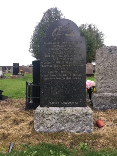 Granite family gravestone