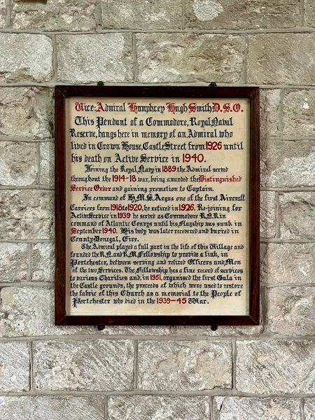 Framed scroll.