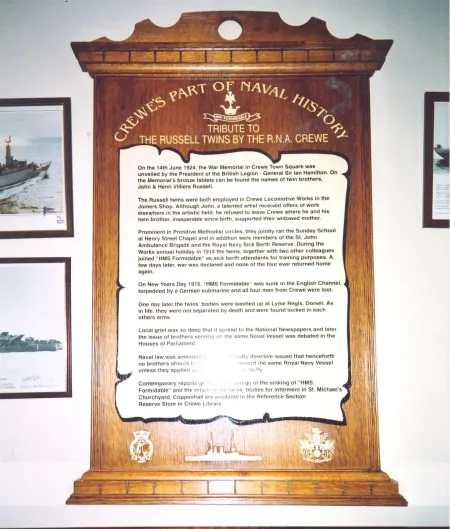 Written tribute mounted on wooden board
