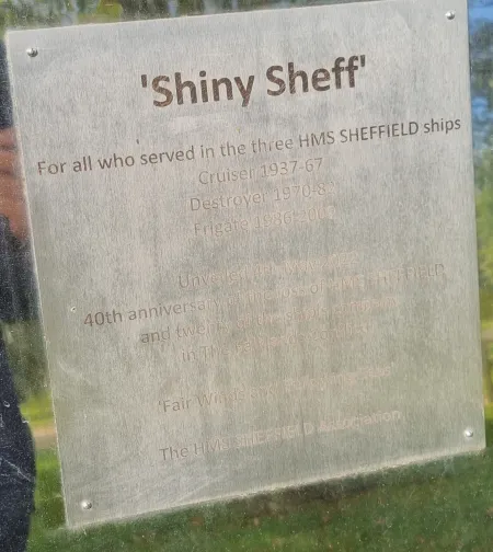 Close up of plaque