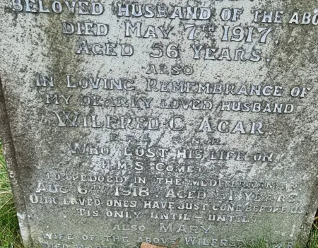 Close up of inscription