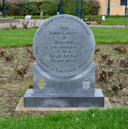 HMS Royal Arthur memorial stone detail