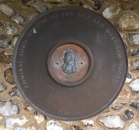 Circular plaque with Nelson in relief