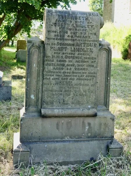 The headstone  