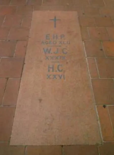 Memorial tablet with inscribed names