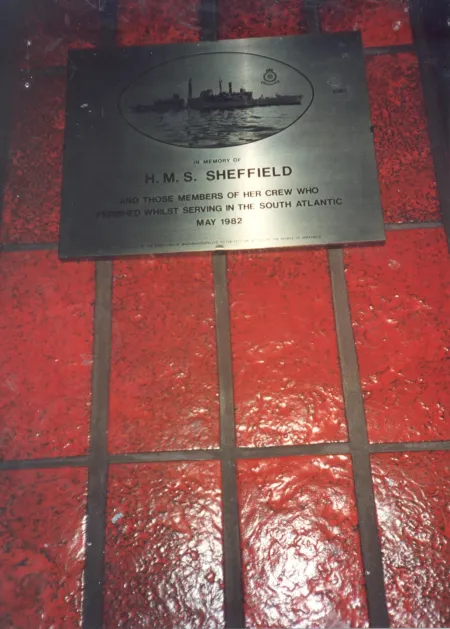 Metal plaque with inscription