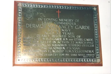 Lieutenant Commander D V Garde RN