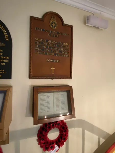 Memorial board with Roll of Honour underneath