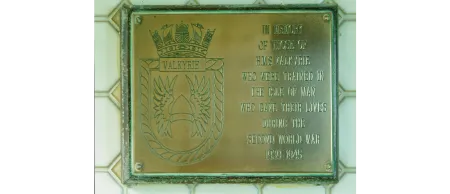 Wall mounted brass plaque