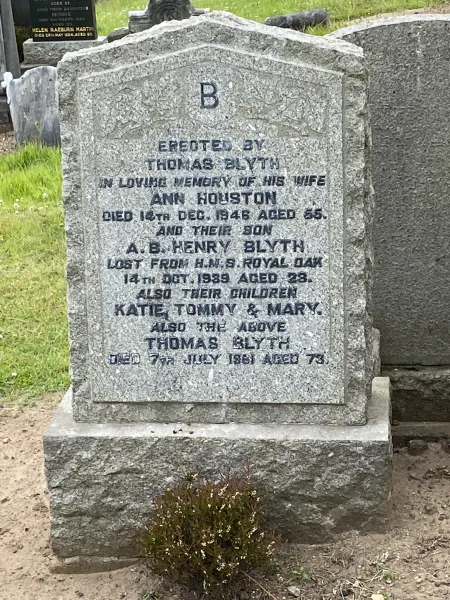Granite family gravestone
