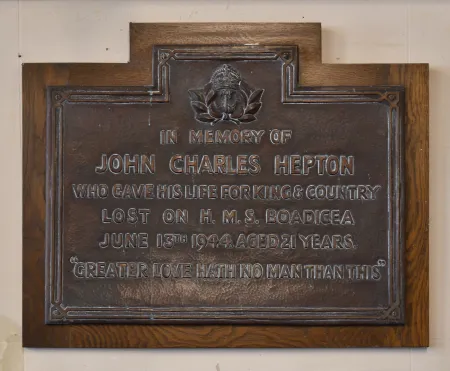 John Charles Hepton plaque detail