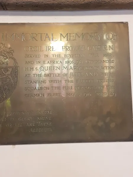 Plaque with short biographies of C.I. Prowse