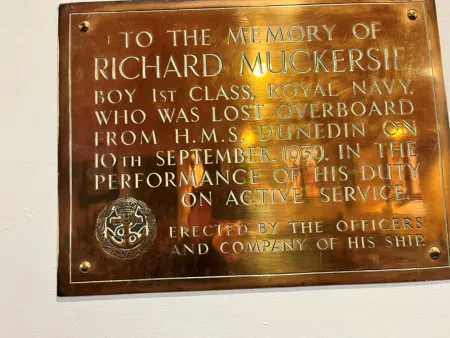 Brass plaque