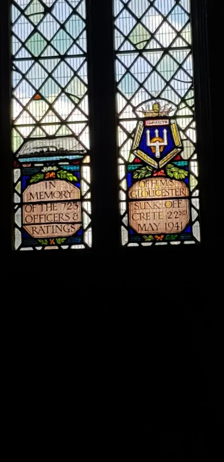 HMS Gloucester WW2 window