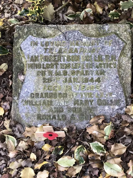 Flat square family gravestone.