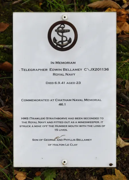 Telegrapher Edwin Bellamey plaque detail