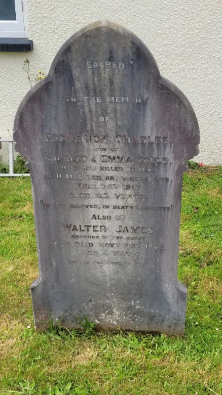 F C Gould addition to grave