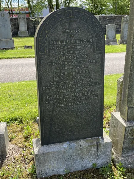 Gravestone with a fully rounded top