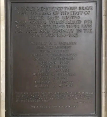 Bronze memorial plaque