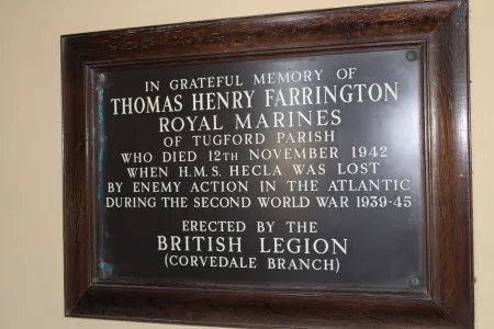 Tugford WW2 plaque (T H Farrington)