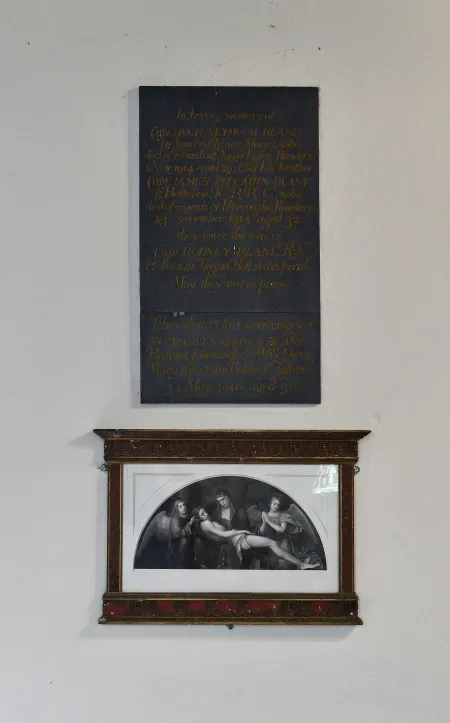 Blane family tablets and framed heliogravure of “The Pietà”