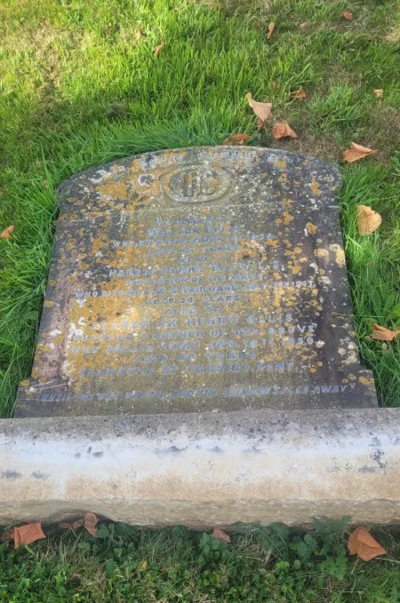 H H Ellis addition to gravestone