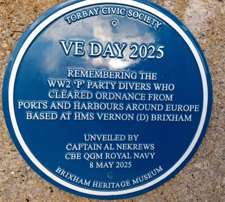 P Party Blue Plaque Brixham