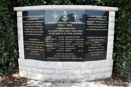 40 Royal Marines Commando 1942-1946 Memorial Tablets