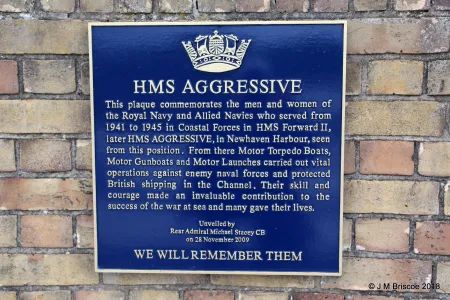 HMS AGGRESSIVE Memorial Plaque