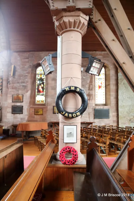 St John's Episcopal Cathedral, Oban - memorial to H.M.S. JASON