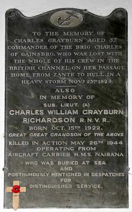 Cdr C Grayburn and Sub Lt C W G Richardson