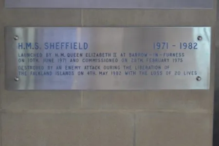 H.M.S. Sheffield Plaque