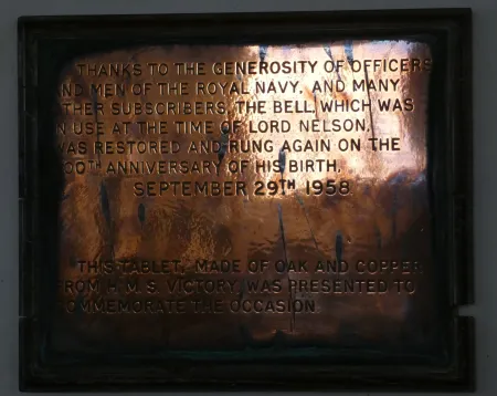 Lord Nelson - 200th Anniversary - dedicatory plaque