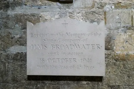 H.M.S. BROADWATER plaque