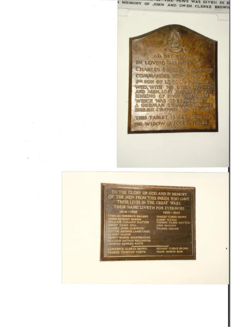 Commander Ballard memorial and Aston Rowant parish board