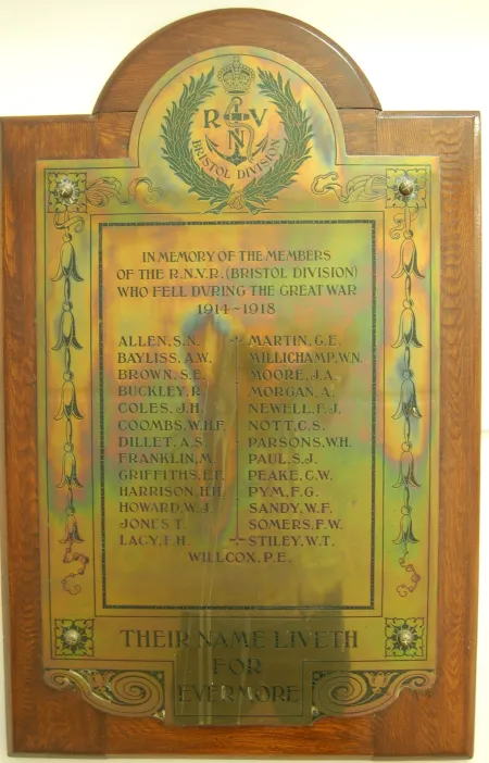 Bristol Division RNVR WW1 Roll of Honour