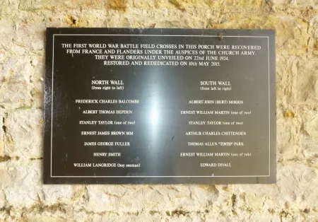 Burwash battlefield crosses names