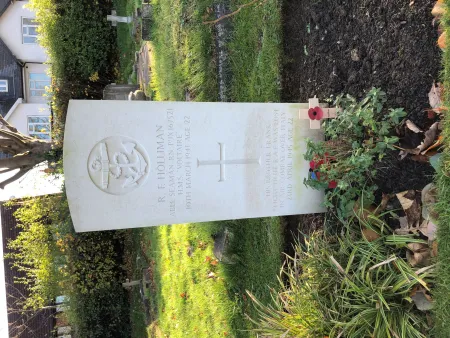 Frank Holliman addition to gravestone