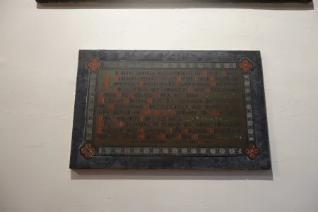 Memorial plaque to Bryan and Thomas Broughton, Holy Trinity Church, Washington, Co Durham