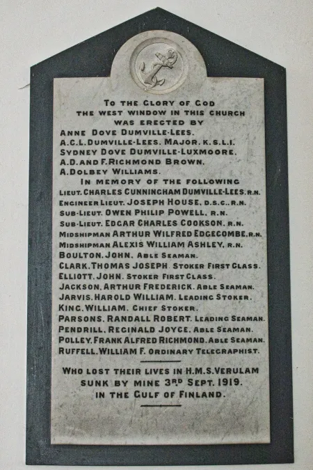 Officers and Men of HMS Verulam - Tablet