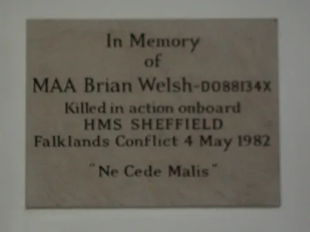Master at Arms Brian Welsh tablet at Southwick Park