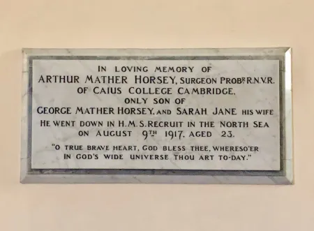 Surgeon Probationer A M Horsey