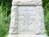 Stone plinth with commemoration